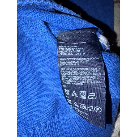 Tommy Hilfiger Colbalt Blue Cotton Knit Sweater Men Large - Picture 4 of 5